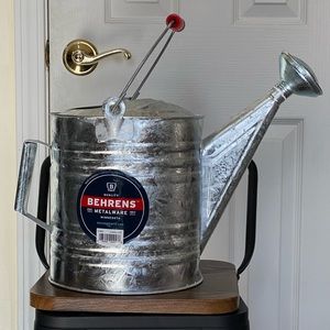 Behrens Weatherproof Hot Dipped Galvanized Steel Watering Can with Wooden Handle